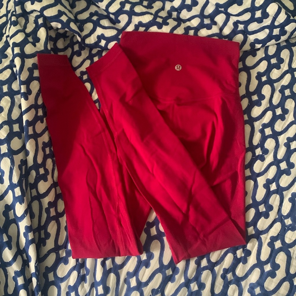Lululemon 28 Inch Ruby Red Align Leggings - image 1